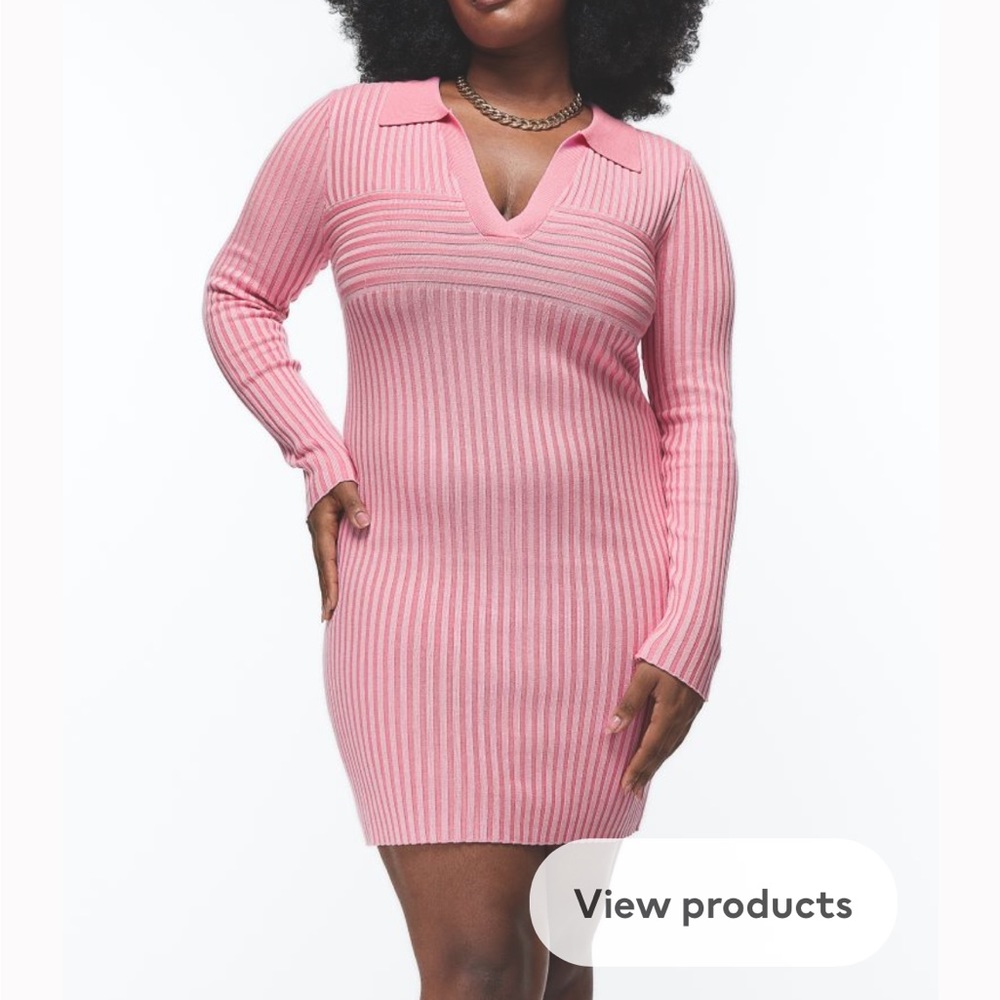 Rib Knit Dress .
